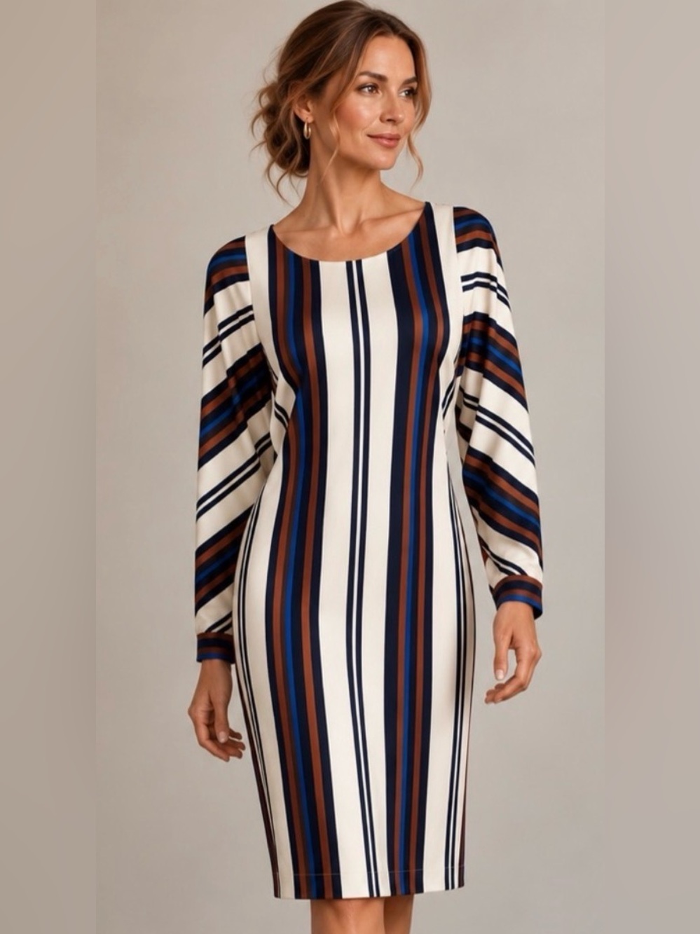 Pink Tartan Striped Dress - Like New